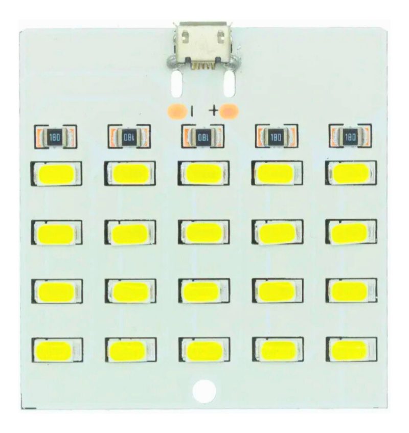 Matriz De Led Blanco Frio 5x4 5730 20 Leds 5v Usb C - Image 6