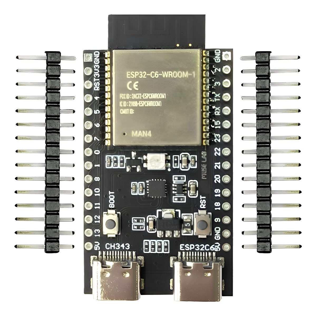 Placa De Desarrollo Esp32 C6 Muselab Wifi6 Bt5 Zigbee Thread