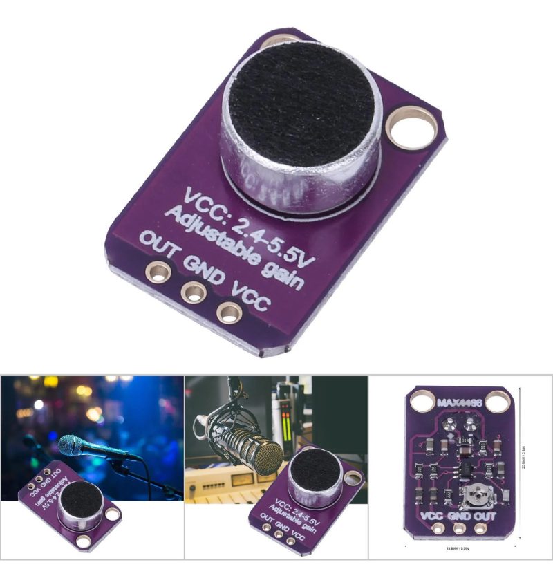 Gy-max4466 Placa Amplificador Microfono Max4466 2,4-5 V - Image 2