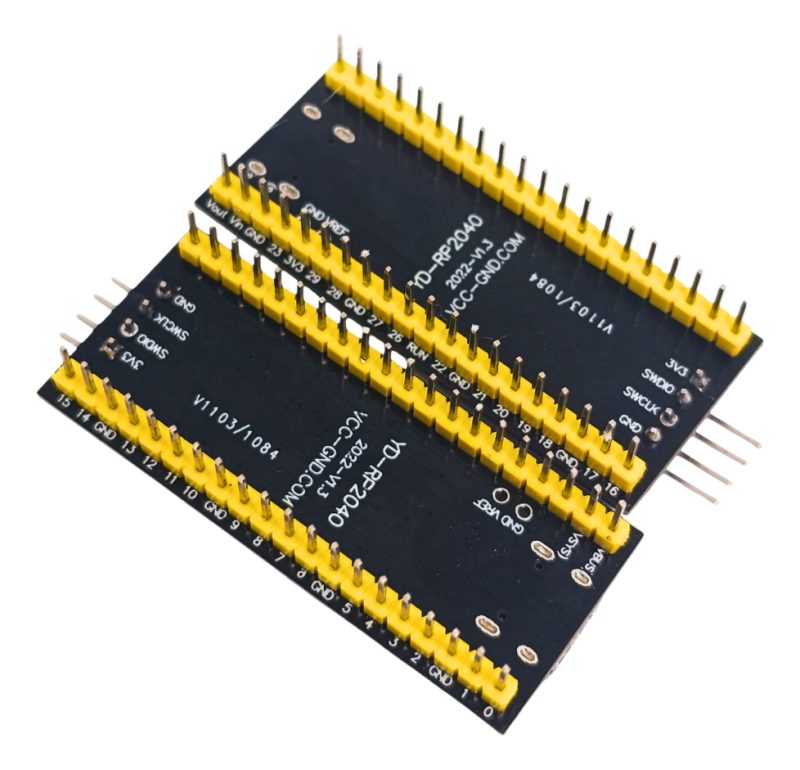 2 X Raspberry Pi Pico Rp2040 Dual Usb C 16mb *pines Soldados - Image 2