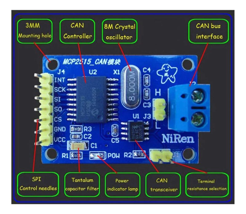 Modulo Can Bus Mcp2515 Receptor MÃ³dulo Spi Tja1050 Arduino - Image 6