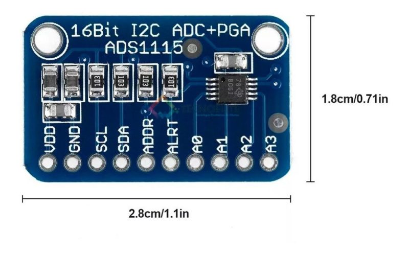 Conversor Analogico A Digital Adc Ads1115 16bit I2c Arduino - Image 4