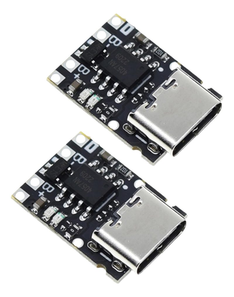 2x MÃ³dulos Tp4057 Tp4056 V2 Carga Bateria ProtecciÃ³n Usb-c