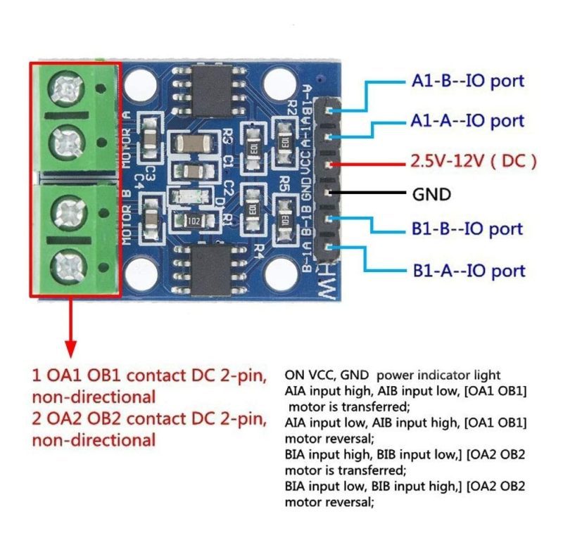 2x Doble Puente H Driver L9110 Motor Dc L9110s Arduino Esp32 - Image 3