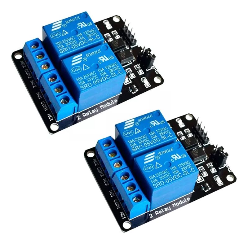 2 X Modulo Relay Rele 2 Canales 5v 10a Arduino Optoacoplado