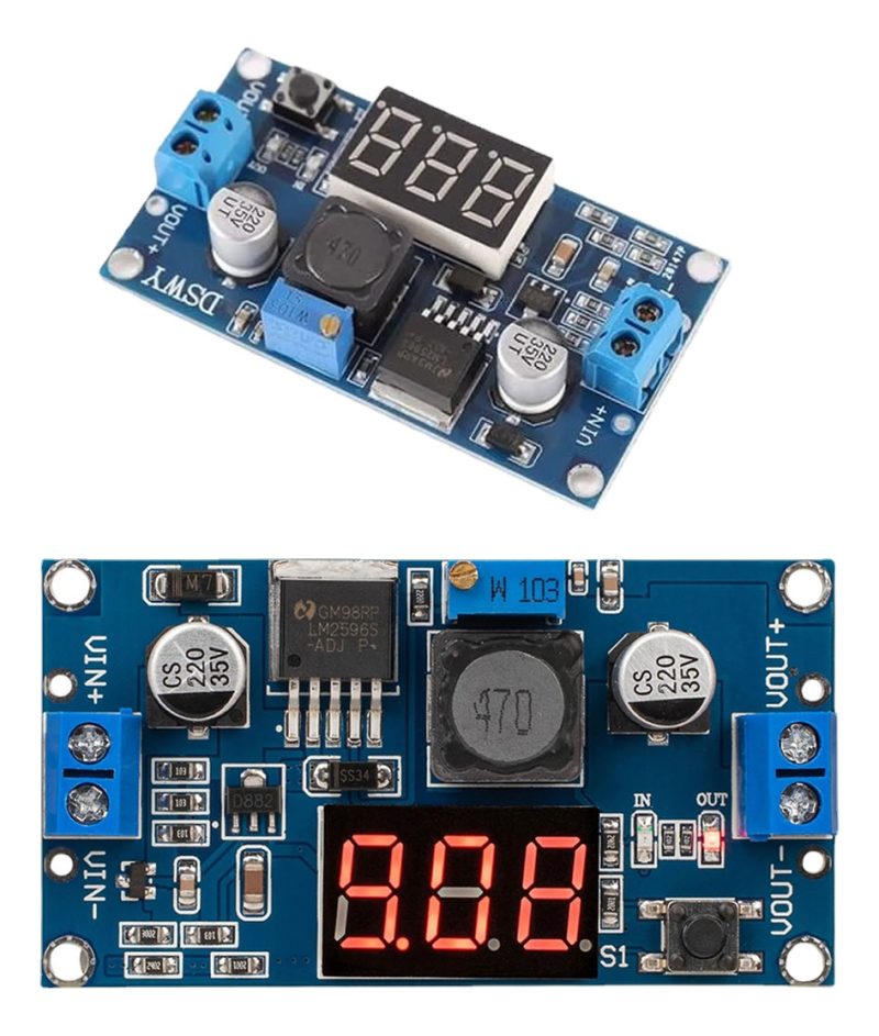 2 X Fuente Lm2596 Step-down Dc-dc 1,23-35v 3a Voltimetro - Image 2