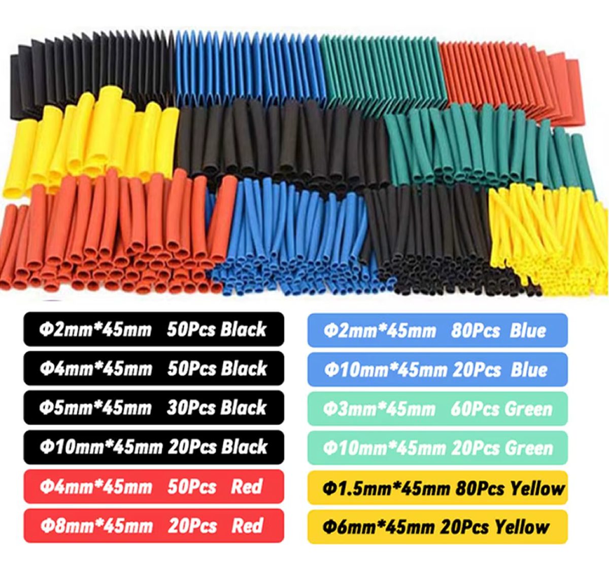 Kit Cable Tubo Termoencogible Varias Medidas 530 Piezas 6 Kit Cable Tubo Termoencogible Varias Medidas 530 Piezas - Image 6