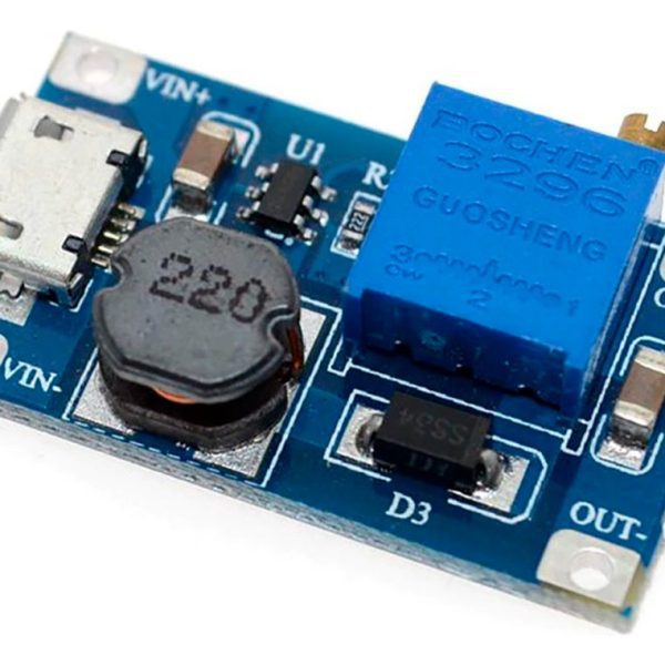 2 X Módulo Elevador De Voltaje Mt3608 Dc Step Up + Micro Usb