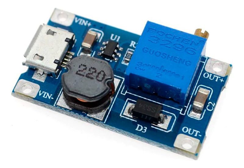 2 X MÃ³dulo Elevador De Voltaje Mt3608 Dc Step Up + Micro Usb