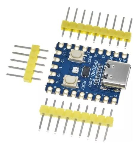 Raspberry Pi Pico Rp2040 Zero Con Pines Sin Soldar Usb C