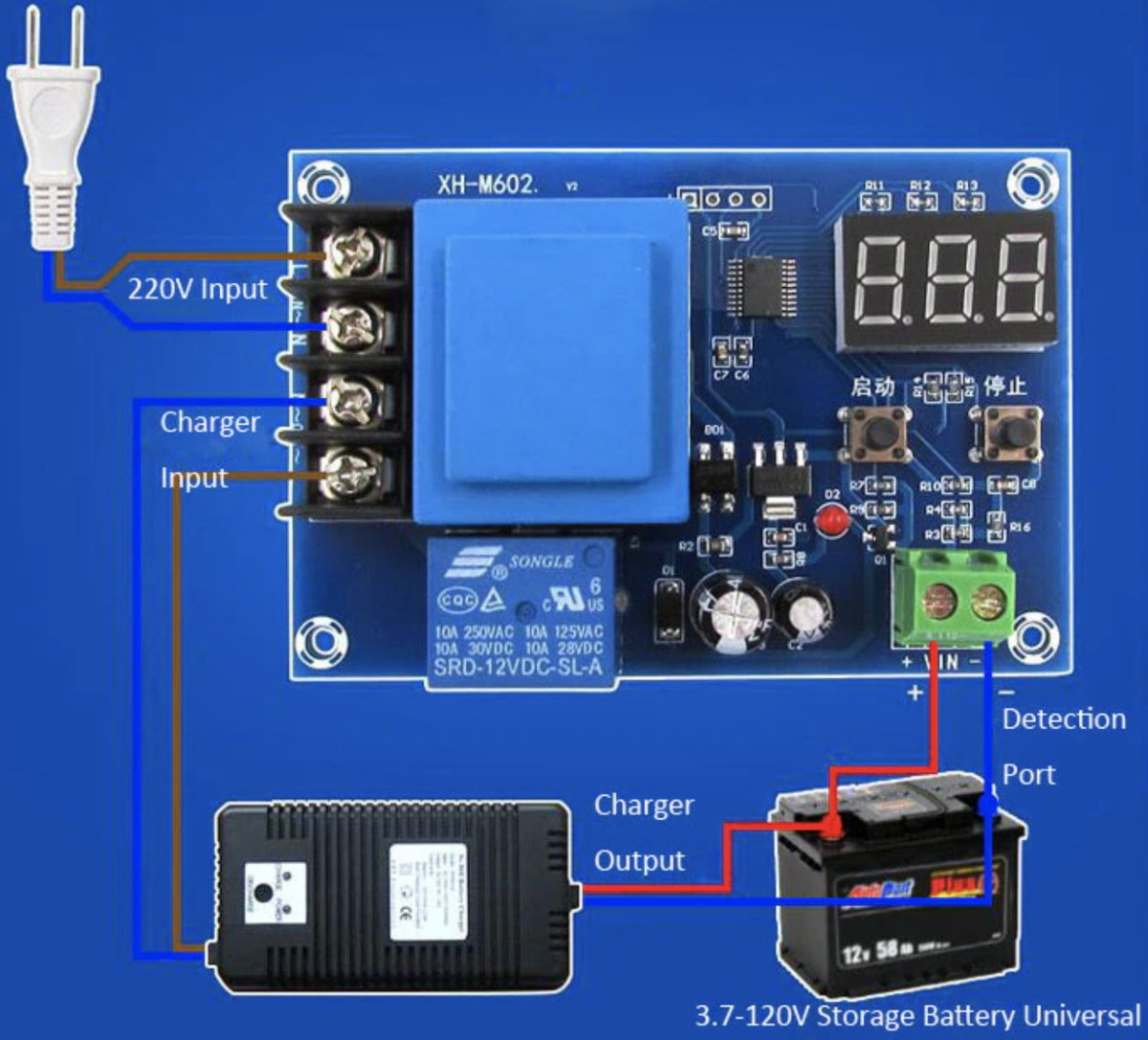 Modulo Control De Carga BaterÃas Litio Xh-m602 Con Ac 110v 2 Modulo Control De Carga BaterÃas Litio Xh-m602 Con Ac 110v - Image 2