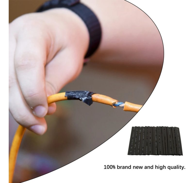 Kit Cable Tubo Termoencogible Negro Varias Medida 127 Piezas - Image 3