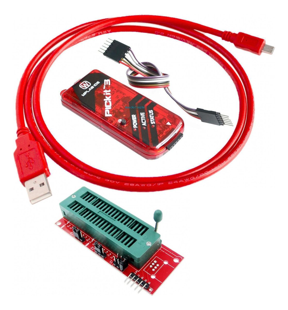 Programador Pic Pickit 3 Debugger Microchip Memorias 1 Programador Pic Pickit 3 Debugger Microchip Memorias