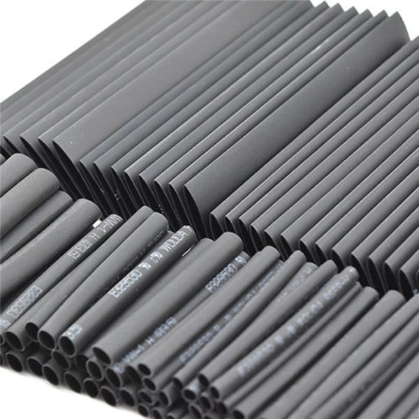 Kit Cable Tubo Termoencogible Negro Varias Medida 127 Piezas