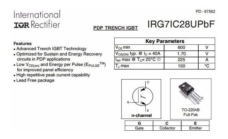 G71c28u Irg7ic28u G7ic28u Igbt 600v 40w Transistor Original 5 G71c28u Irg7ic28u G7ic28u Igbt 600v 40w Transistor Original - Image 5