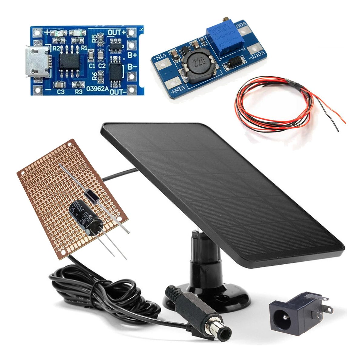 Kit Solar Impermeable Panel 4w Base 360g Cable 3m Placa Iot 1 Kit Solar Impermeable Panel 4w Base 360g Cable 3m Placa Iot