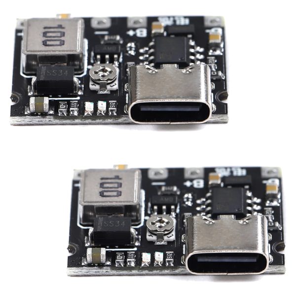 2 X Placa Cargador Bateria 1s Elevador 4.2-28v 18650 Tp4056