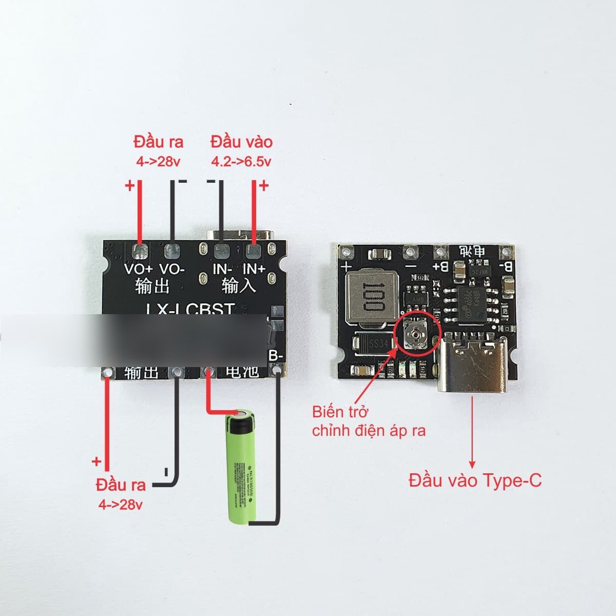 2 X Placa Cargador Bateria 1s Elevador 4.2-28v 18650 Tp4056 3 2 X Placa Cargador Bateria 1s Elevador 4.2-28v 18650 Tp4056 - Image 3