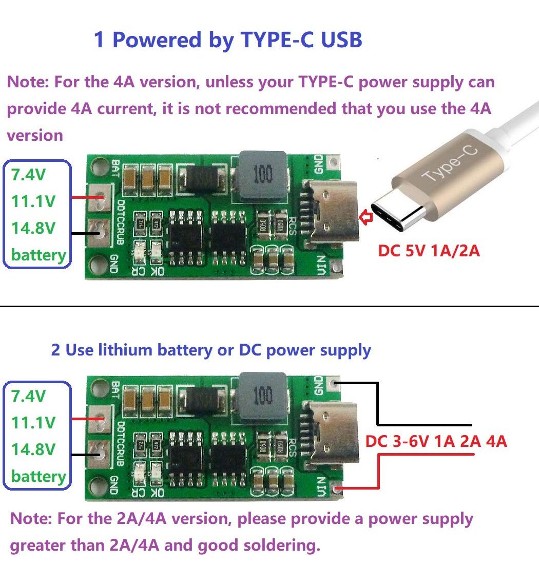 2x Cargador 5v 2s Bms Usb C Para 2 Bateria Serie 18650 8.4v 2 2x Cargador 5v 2s Bms Usb C Para 2 Bateria Serie 18650 8.4v - Image 2