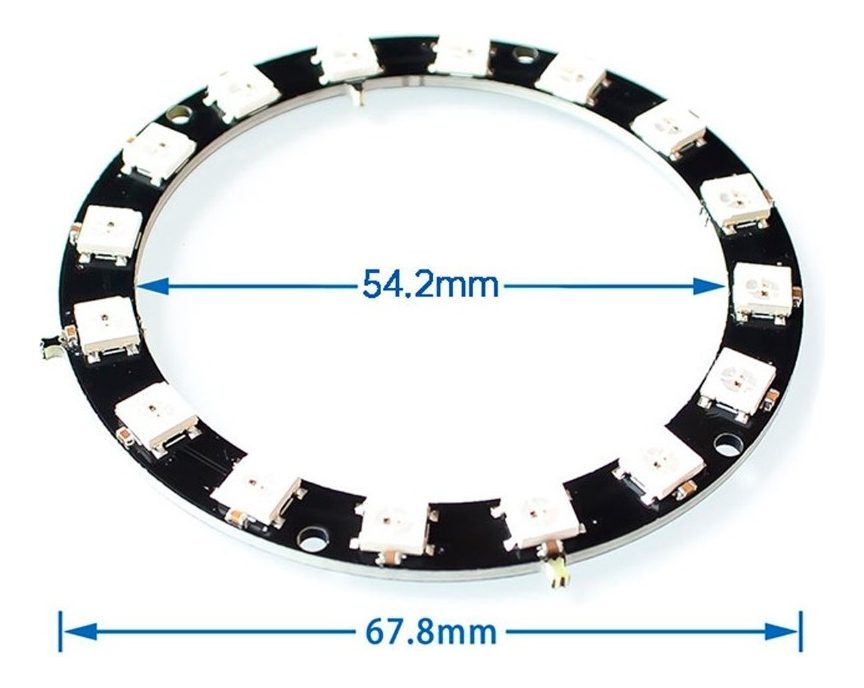 Anillo 16 Leds Rgb 5050 Ws2812 Neopixel Ring 45mm X 32mm 3 Anillo 16 Leds Rgb 5050 Ws2812 Neopixel Ring 45mm X 32mm - Image 3